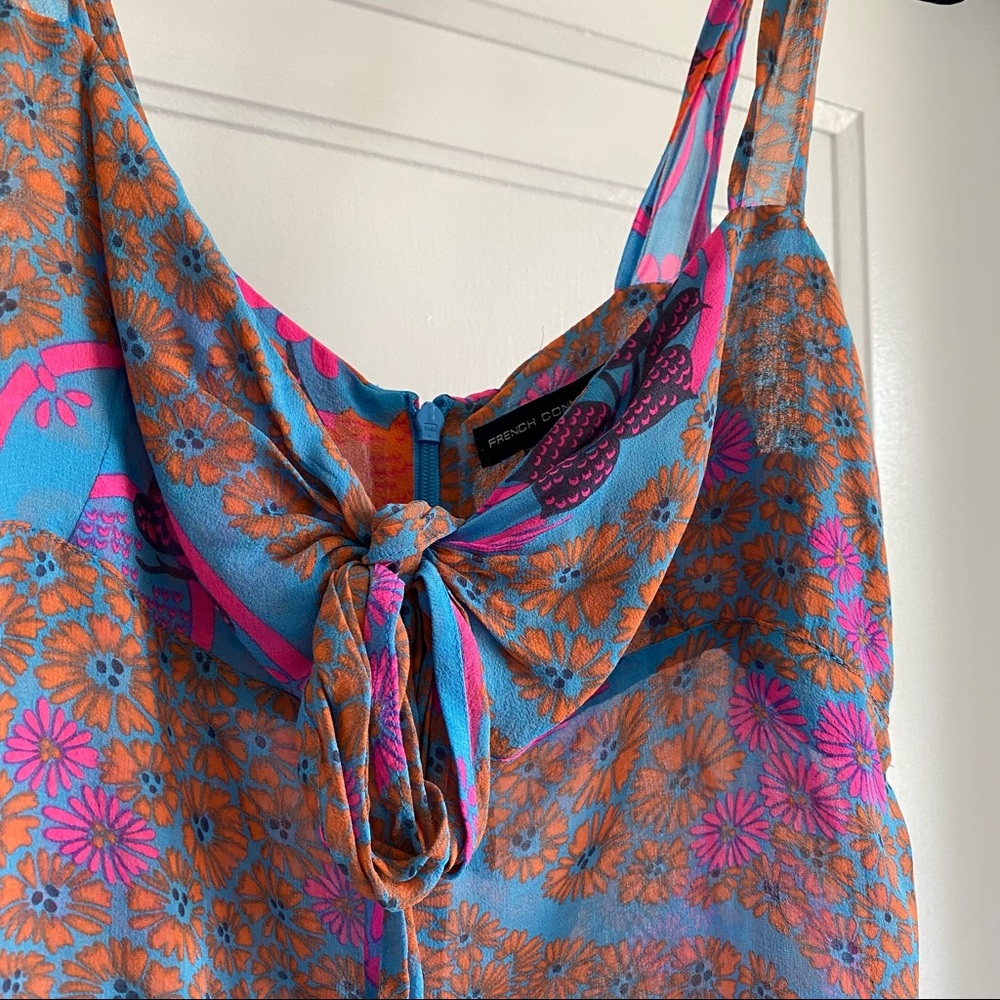 floral silk tank